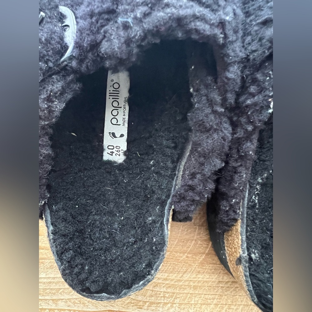 Birkenstocks Papillio Boston Big Buckle Flex Platform Shearling Teddy Black - Picture 7 of 12